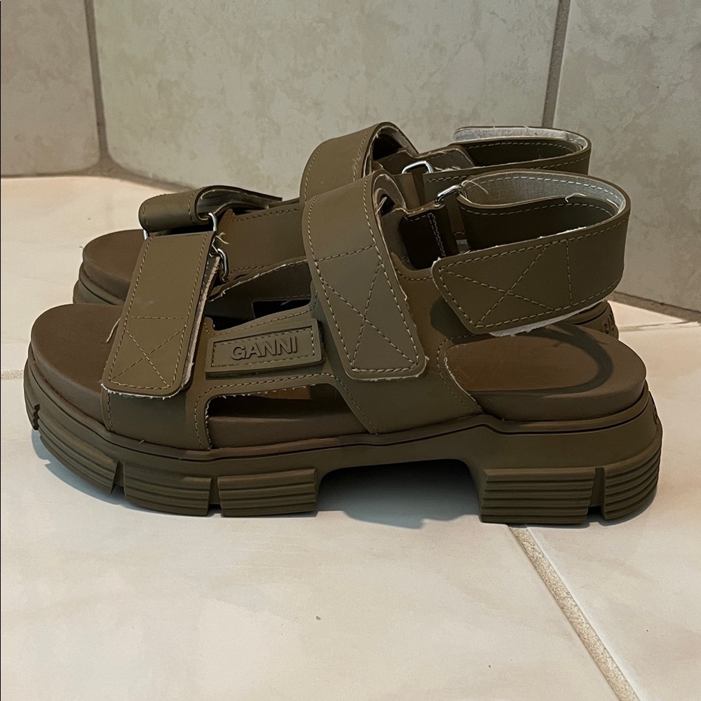 Ganni sandals.